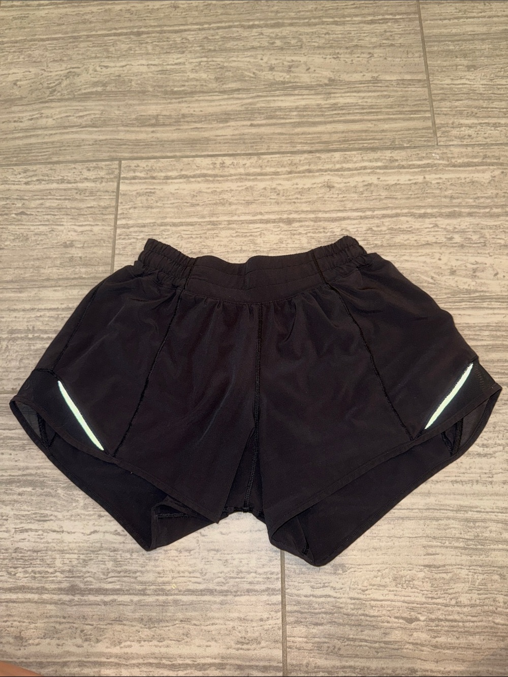 lululemon athletica Black Women's Athletic Shorts with Reflective Accents - Picture 1 of 4